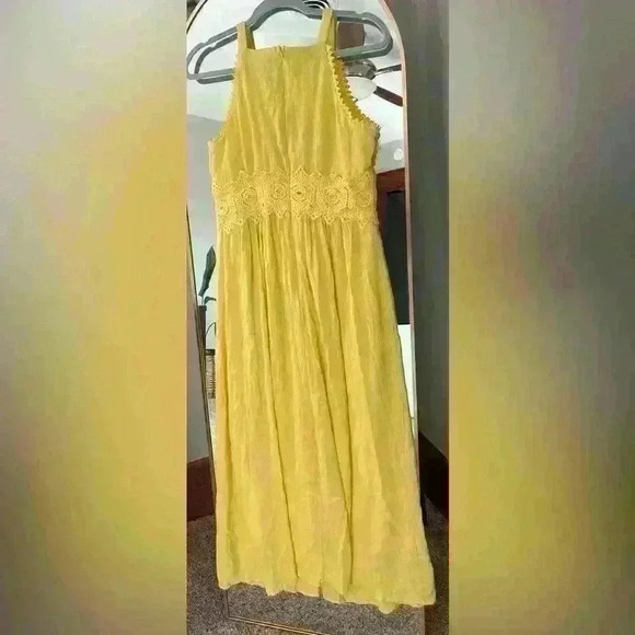 Nina Leonard Sleeveless Lace Trim Maxi Dress, size Medium, NWOT - Picture 3 of 7